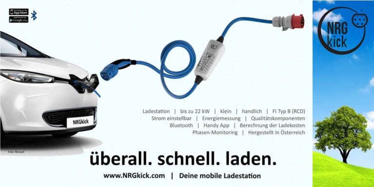 22KW NRGkick kaufen und GRATIS Adapter (32A -> 16A) erhalten | Flyer NRGkick