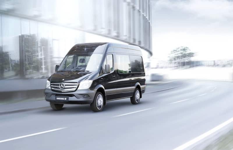 Kreisel Electric Sprinter – Nutzfahrzeug mit 300 km elektrischer Reichweite, mit bis zu 9 Sitzplätzen!