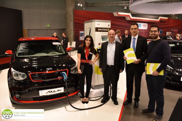 Der Elektromobilitäts-Club Österreich bei der Vienna Autoshow | EMC Smatrics Kia Soul