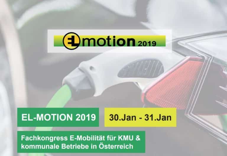 EL-MOTION 2019 – der 9. österreichische Fachkongress rund um E-Mobilität für KMU und kommunale Anwender | Header