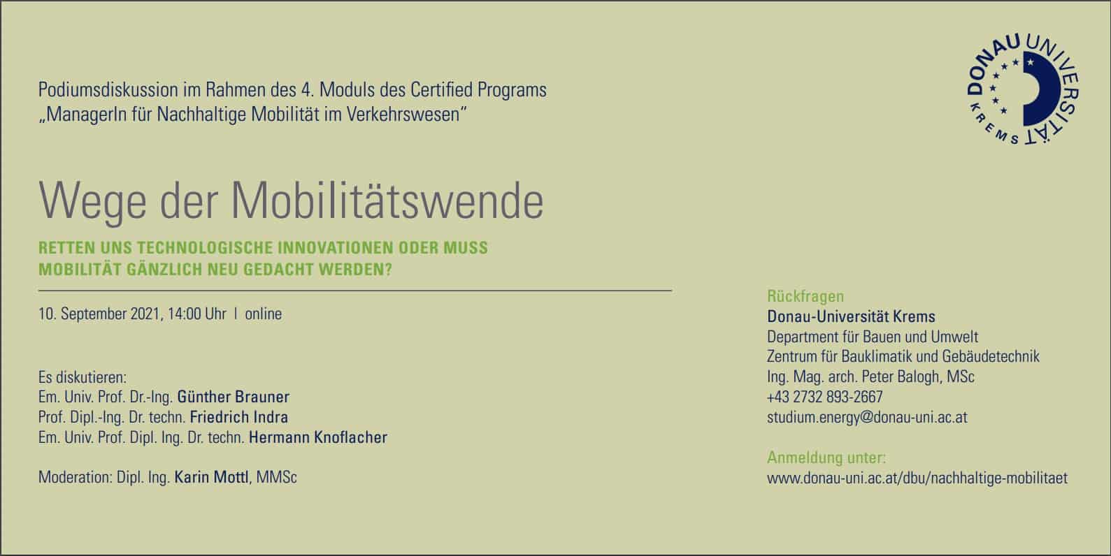 Online Podiumsdiskussion - Wege der Mobilitätswende | Screenshot 2021 08 25 165831