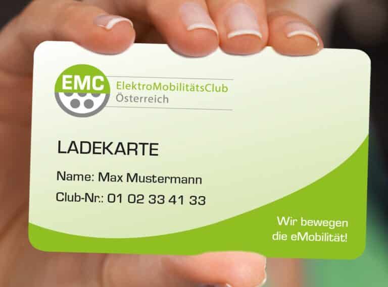 EMC Clubkarte als Ladekarte für Elektroautos