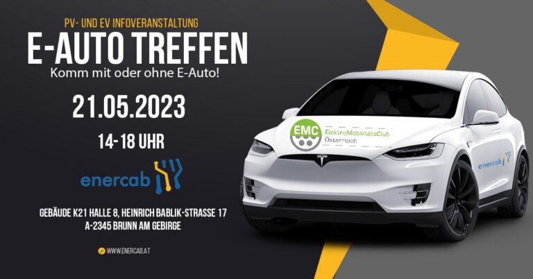 PV- und E-Mobility Treffen bei enercab | Facebook Veranstaltungsbild PV EV enercab 3