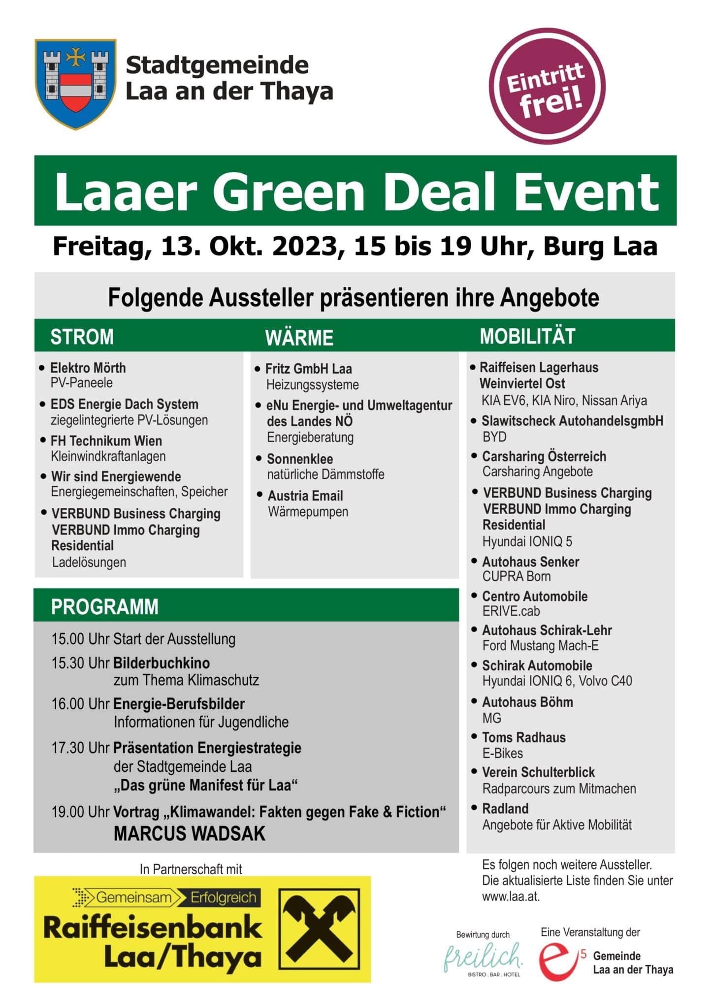 Stadtgemeinde Laa an der Thaya – Green Deal Event | A4 Info Laaer Green Deal Event PRINT FINAL 2 scaled