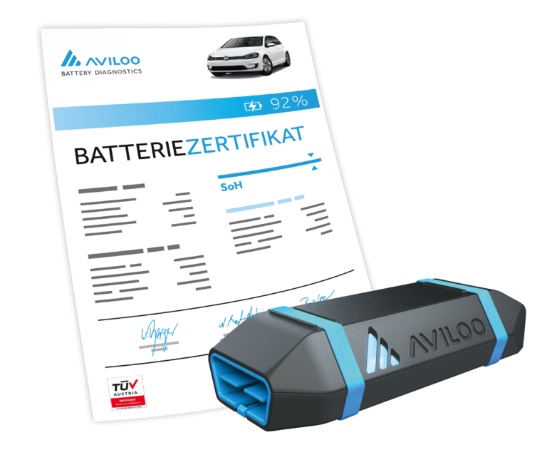 AVILOO PREMIUM Batterietest – EMC Mitgliedschaft 2024 inklusive! | Zertifikat DUMMY mit Box VW 1