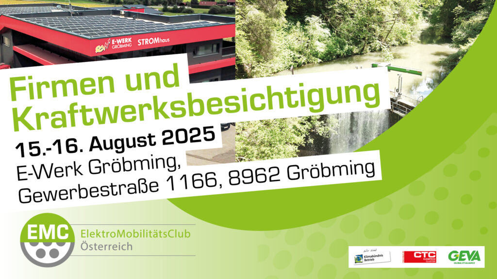 EMC eMobility Sommerfest 2025 | E WERK GROeBMING Ausflug Banner 2025